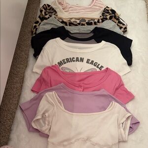 Set of 20 cute tops from American Eagle, Altard State, Hot Topic,Hollister, etc.